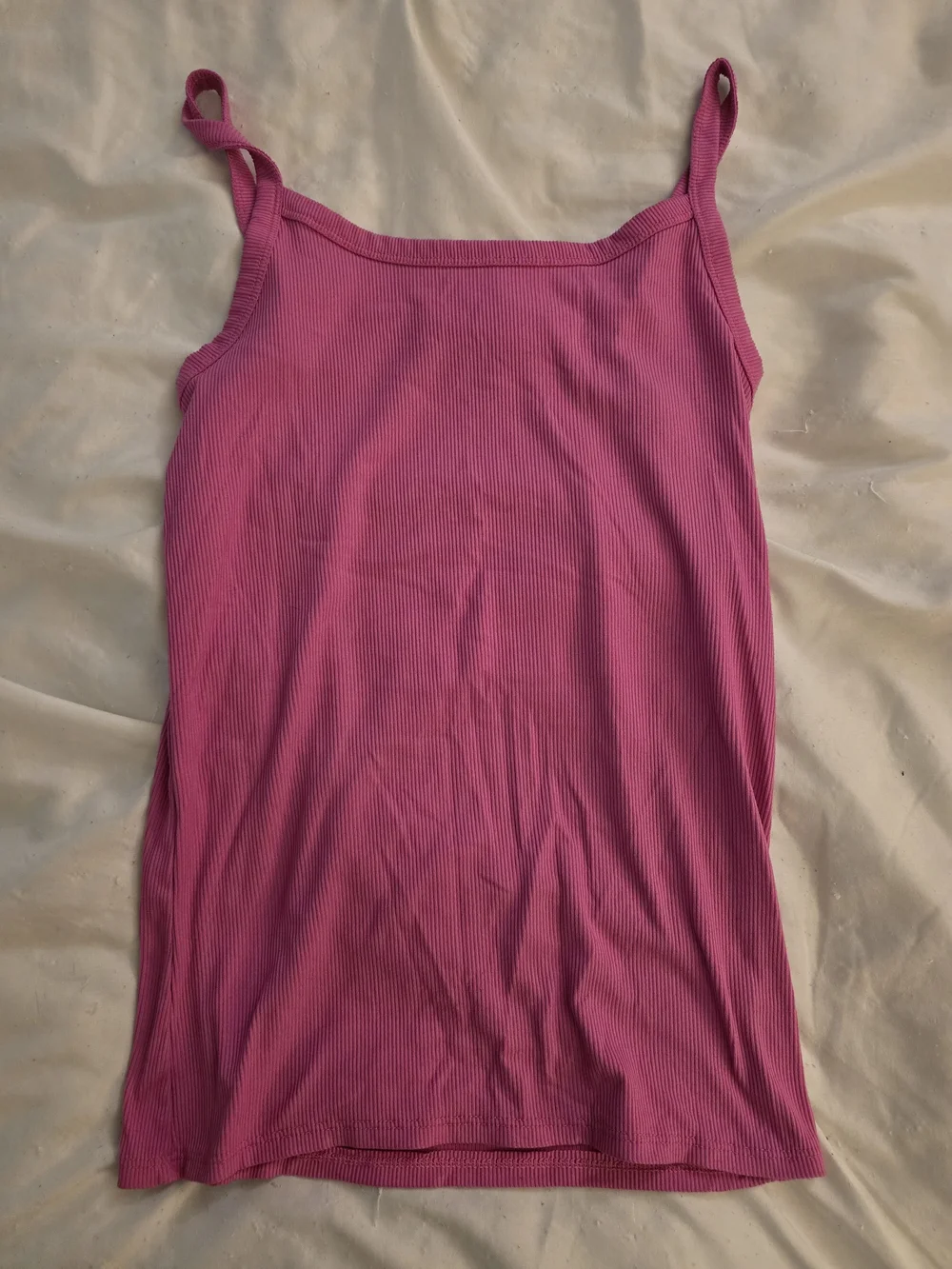 Girls Ribbed Spaghetti Strap Tank Top - Pink